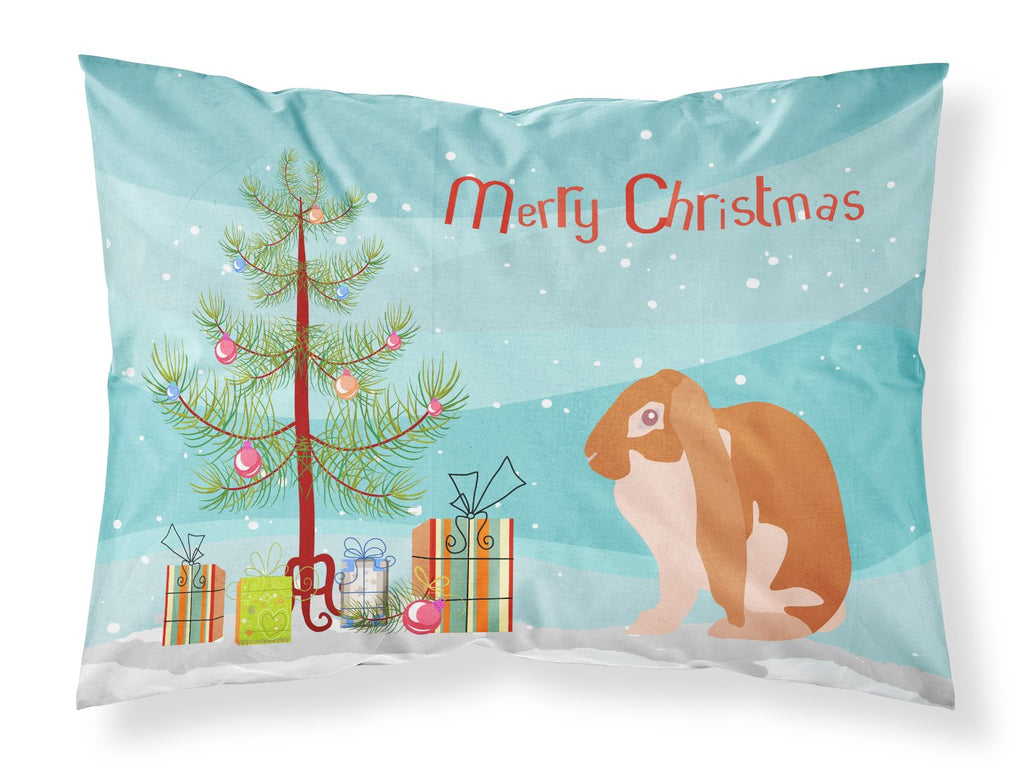 English Lop Rabbit Christmas Standard Pillowcase Lightweight Super Soft Easy Care Decorative Artwork Pillowcase, Standard