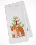 English Lop Rabbit Christmas Kitchen Towel Set of 2 White Dish Towels Decorative Bathroom Hand towel for Hand, Face, Hair, Yoga, Tea, Dishcloth, 19 X 28", White