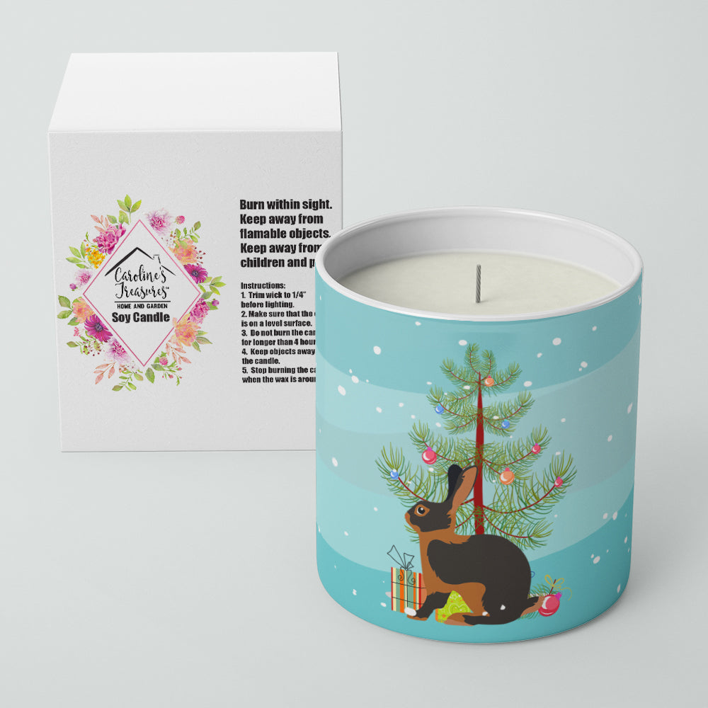 Tan Rabbit Christmas Decorative Soy Candle Nature Soy Wax Essential Oil Home Decor Ideal for Bedroom Kitchen Bath Office Gift, 10 oz