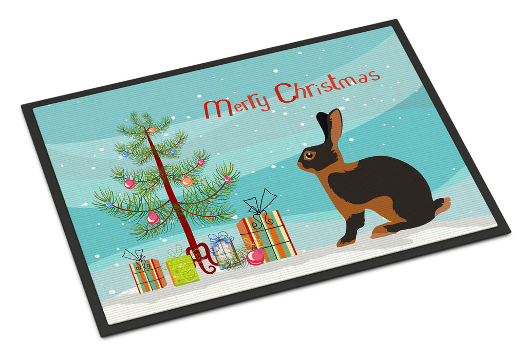 Tan Rabbit Christmas Doormat Indoor Outdoor 18H X 27W Front Door Mat Rugs for Entryway, Non Slip Washable
