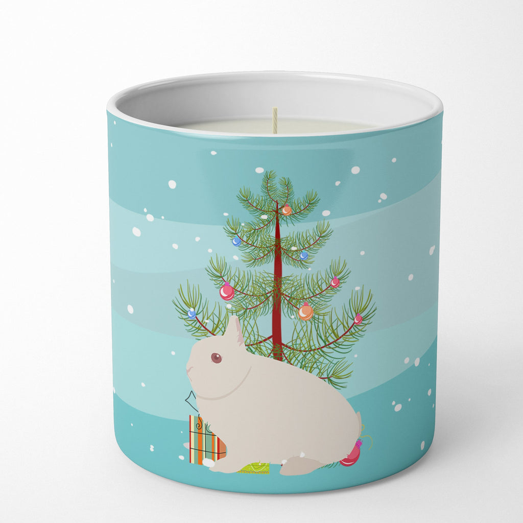 Hermelin Rabbit Christmas Decorative Soy Candle Nature Soy Wax Essential Oil Home Decor Ideal for Bedroom Kitchen Bath Office Gift, 10 oz