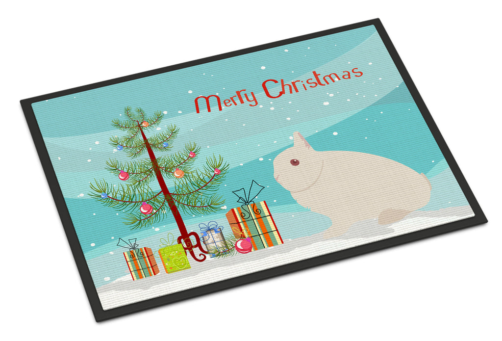 Hermelin Rabbit Christmas Doormat Indoor Outdoor 24H X 36W Front Door Mat Rugs for Entryway, Non Slip Washable Low Pile,