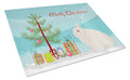 Hermelin Rabbit Christmas Cutting Board Tempered Glass Kitchen Cutting Surface, Heat Resistant Chopping, Non-Slip Feet, Food Prep & Serving