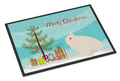 Hermelin Rabbit Christmas Doormat Indoor Outdoor 18H X 27W Front Door Mat Rugs for Entryway, Non Slip Washable