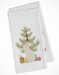 New Zealand White Rabbit Christmas Kitchen Towel Set of 2 White Dish Towels Decorative Bathroom Hand towel for Hand, Face, Hair, Yoga, Tea, Dishcloth, 19 X 28", White
