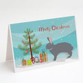 Giant Chinchilla Rabbit Christmas Greeting Cards Pack of 8 Blank Cards with Envelopes Whimsical A7 Size 5x7