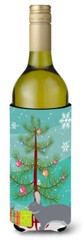 Giant Chinchilla Rabbit Christmas Wine Bottle Hugger Gift Sleeve for Standard 750 ml Bottles, Insulated Reusable Also Fits Mini Shot & Pint Bottles