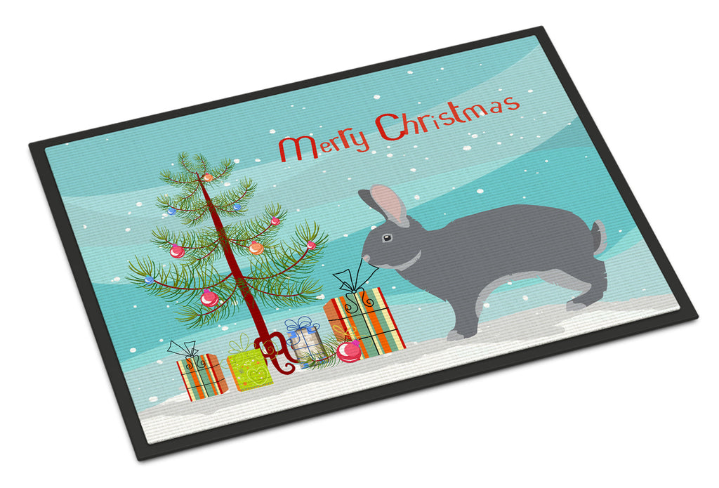 Giant Chinchilla Rabbit Christmas Doormat Indoor Outdoor 18H X 27W Front Door Mat Rugs for Entryway, Non Slip Washable