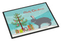 Giant Chinchilla Rabbit Christmas Doormat Indoor Outdoor 18H X 27W Front Door Mat Rugs for Entryway, Non Slip Washable