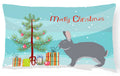 Giant Chinchilla Rabbit Christmas Decorative Throw Pillow 12x16 Indoor Outdoor Accent Cushion, Fabric Cover with Insert for Sofa, Bed, Porch & Living Room
