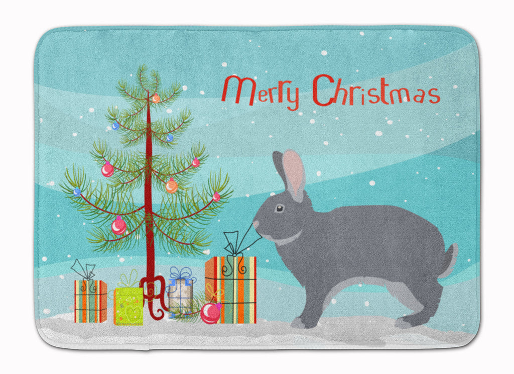Giant Chinchilla Rabbit Christmas Memory Foam Kitchen Mat Machine Washable Anti-Fatigue Cushion Comfort Bath or Kitchen Rug