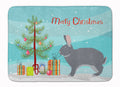 Giant Chinchilla Rabbit Christmas Memory Foam Kitchen Mat Machine Washable Anti-Fatigue Cushion Comfort Bath or Kitchen Rug