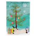 California White Rabbit Christmas House Flag 28x40 Porch Sleeve Pole Decorative Outside Yard Banner Artwork Wall Hanging, Polyester