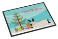 California White Rabbit Christmas Doormat Indoor Outdoor 24H X 36W Front Door Mat Rugs for Entryway, Non Slip Washable Low Pile,