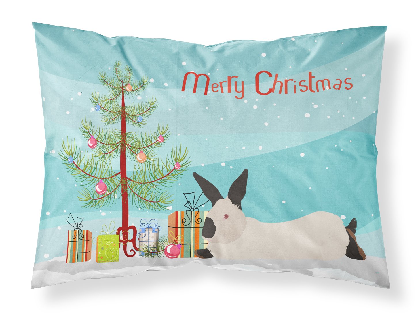 California White Rabbit Christmas Standard Pillowcase Lightweight Super Soft Easy Care Decorative Artwork Pillowcase, Standard