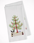 California White Rabbit Christmas Kitchen Towel Set of 2 White Dish Towels Decorative Bathroom Hand towel for Hand, Face, Hair, Yoga, Tea, Dishcloth, 19 X 28", White