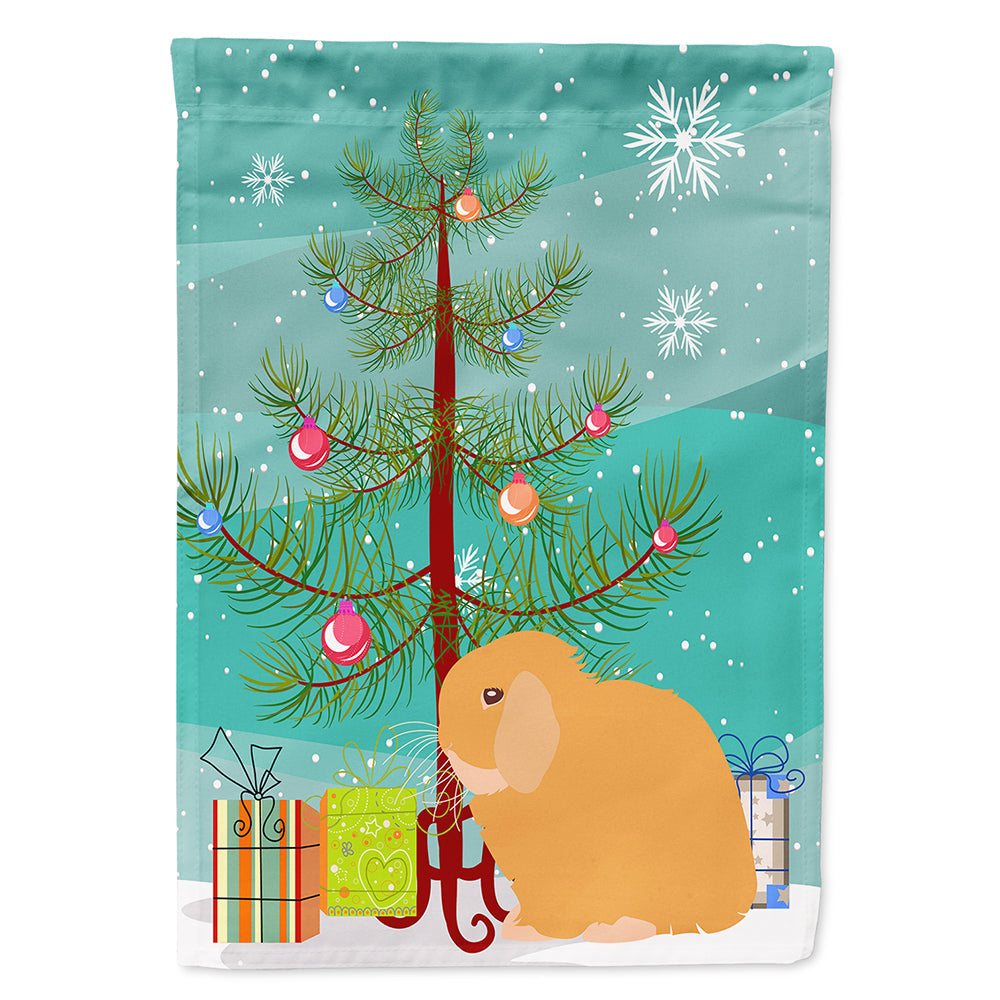 Holland Lop Rabbit Christmas House Flag 28x40 Porch Sleeve Pole Decorative Outside Yard Banner Artwork Wall Hanging, Polyester