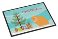 Holland Lop Rabbit Christmas Doormat Indoor Outdoor 18H X 27W Front Door Mat Rugs for Entryway, Non Slip Washable