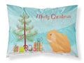 Holland Lop Rabbit Christmas Standard Pillowcase Lightweight Super Soft Easy Care Decorative Artwork Pillowcase, Standard