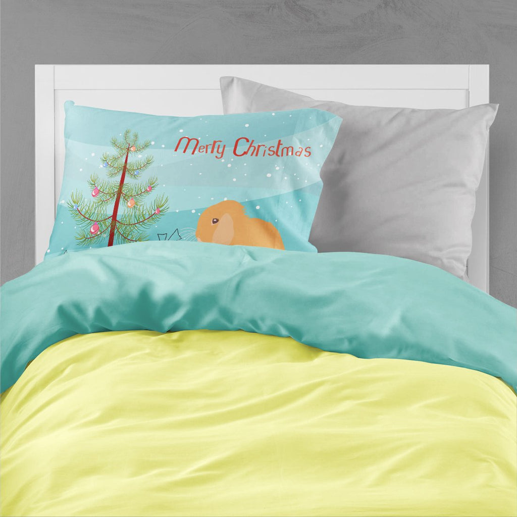 Holland Lop Rabbit Christmas Standard Pillowcase Lightweight Super Soft Easy Care Decorative Artwork Pillowcase, Standard