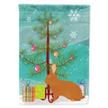 Rex Rabbit Christmas House Flag 28x40 Porch Sleeve Pole Decorative Outside Yard Banner Artwork Wall Hanging, Polyester