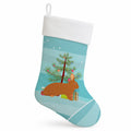 Rex Rabbit Christmas Holiday Stocking Double-Sided Print, Polyester Suede,11x18, Made in USA