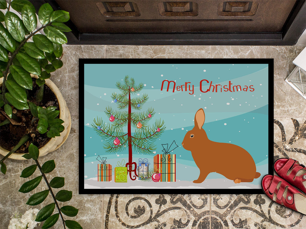Rex Rabbit Christmas Doormat Indoor Outdoor 24H X 36W Front Door Mat Rugs for Entryway, Non Slip Washable Low Pile,