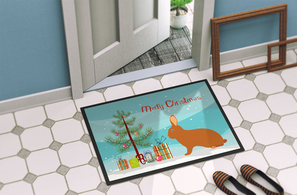 Rex Rabbit Christmas Doormat Indoor Outdoor 24H X 36W Front Door Mat Rugs for Entryway, Non Slip Washable Low Pile,