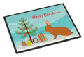 Rex Rabbit Christmas Doormat Indoor Outdoor 18H X 27W Front Door Mat Rugs for Entryway, Non Slip Washable