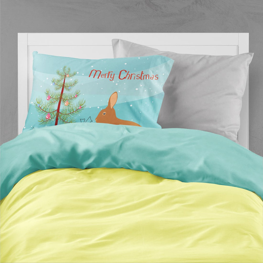 Rex Rabbit Christmas Standard Pillowcase Lightweight Super Soft Easy Care Decorative Artwork Pillowcase, Standard