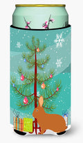 Rex Rabbit Christmas Tall Boy Hugger Can Cooler Sleeve Machine Washable Drink Collapsible Insulator Beverage Insulated Holder