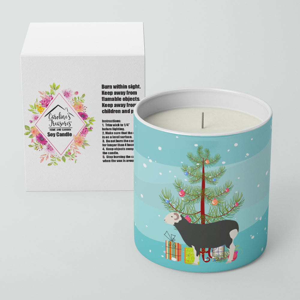 Herwick Sheep Christmas Decorative Soy Candle Nature Soy Wax Essential Oil Home Decor Ideal for Bedroom Kitchen Bath Office Gift, 10 oz