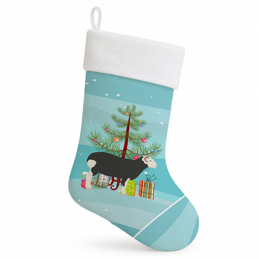 Herwick Sheep Christmas Holiday Stocking Double-Sided Print, Polyester Suede,11x18, Made in USA