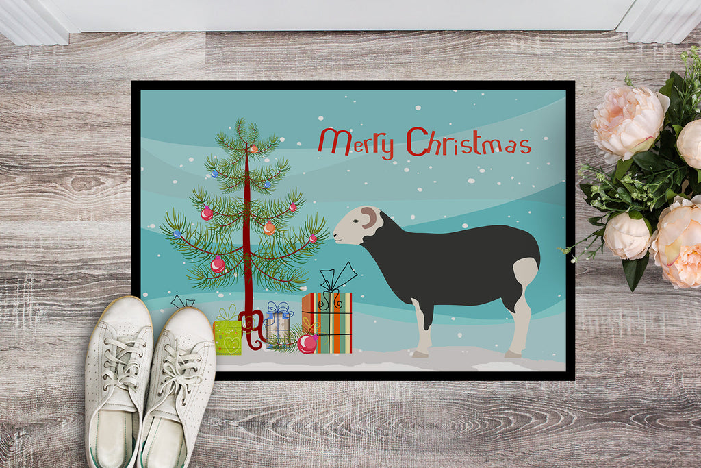 Herwick Sheep Christmas Doormat Indoor Outdoor 24H X 36W Front Door Mat Rugs for Entryway, Non Slip Washable Low Pile,