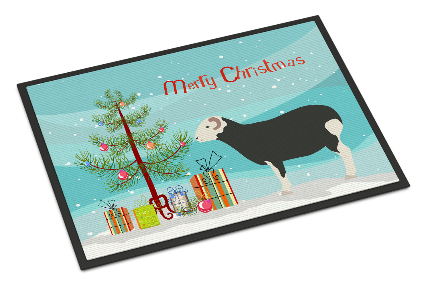 Herwick Sheep Christmas Doormat Indoor Outdoor 18H X 27W Front Door Mat Rugs for Entryway, Non Slip Washable