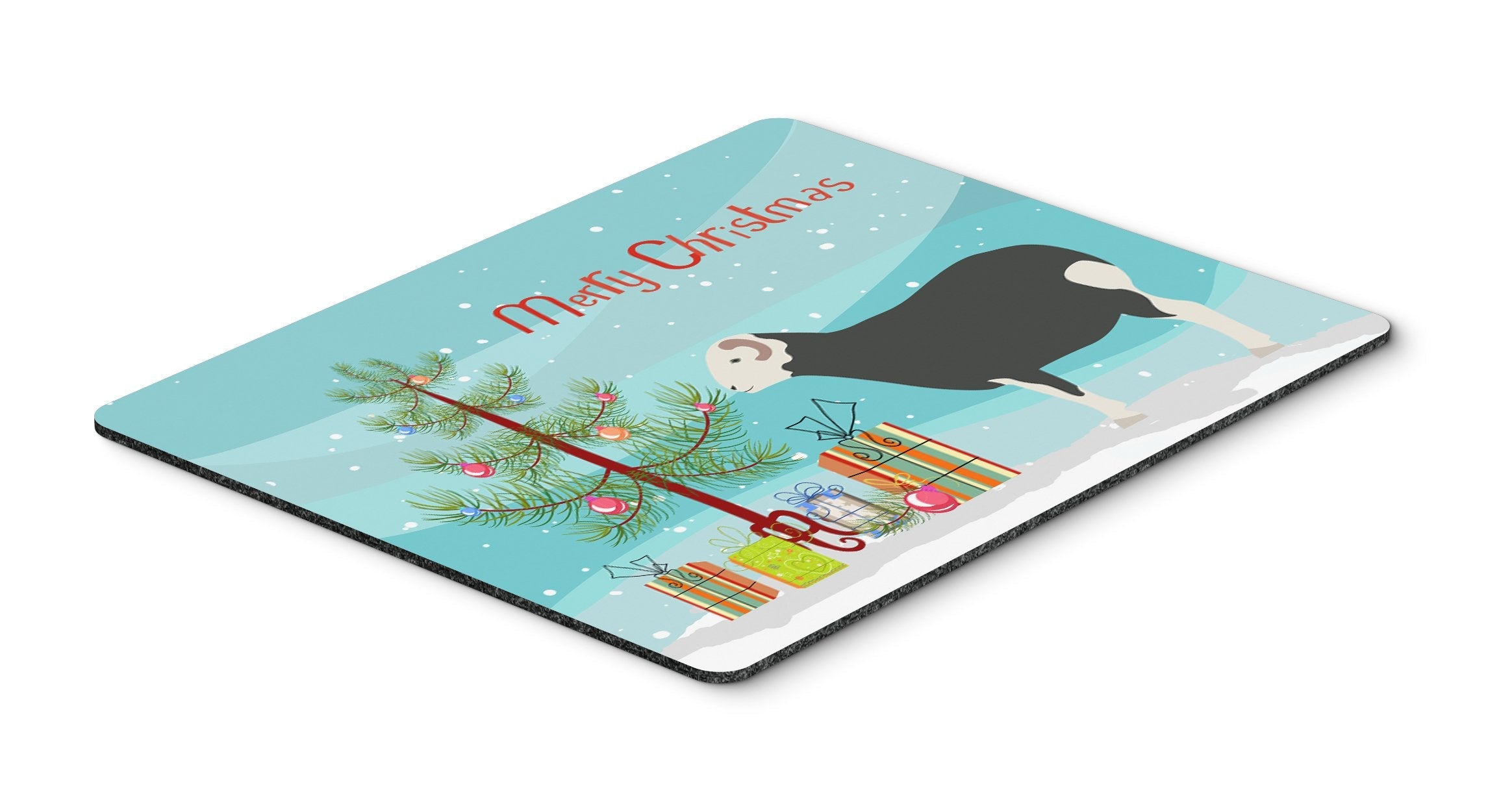 Herwick Sheep Christmas Mouse Pad, Heat Resistant Trivet Hot Pad , Non Slip Rubber Desk Mat, Kitchen Counter Protector, Home Office Decor Gift