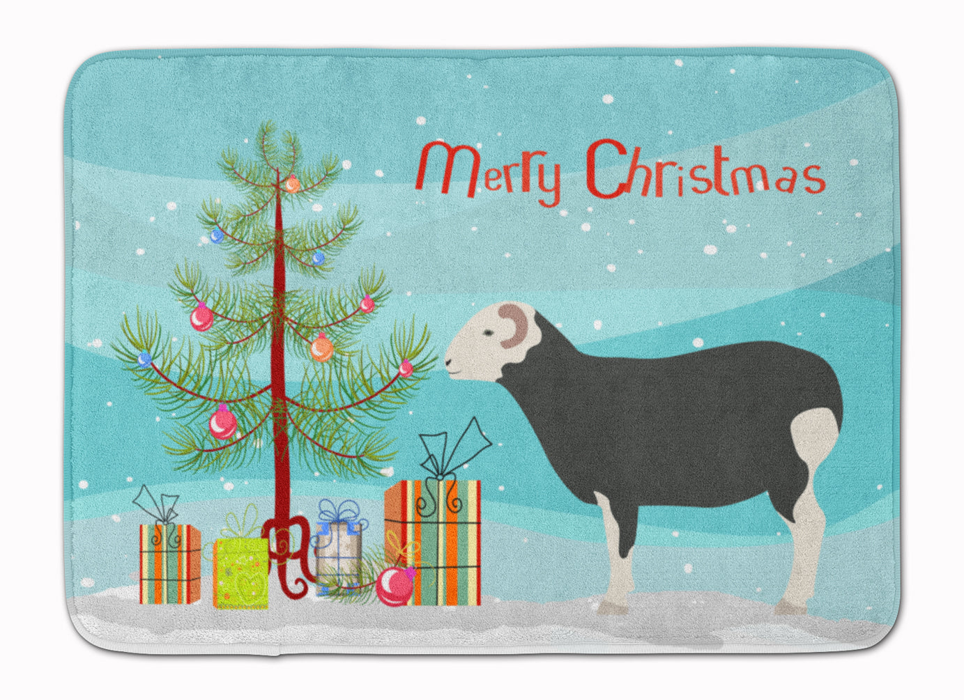 Herwick Sheep Christmas Memory Foam Kitchen Mat Machine Washable Anti-Fatigue Cushion Comfort Bath or Kitchen Rug
