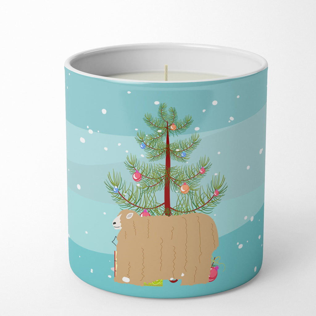 Lincoln Longwool Sheep Christmas Decorative Soy Candle Nature Soy Wax Essential Oil Home Decor Ideal for Bedroom Kitchen Bath Office Gift, 10 oz