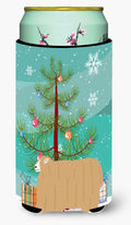 Lincoln Longwool Sheep Christmas Tall Boy Hugger Can Cooler Sleeve Machine Washable Drink Collapsible Insulator Beverage Insulated Holder