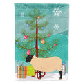 Suffolk Sheep Christmas House Flag 28x40 Porch Sleeve Pole Decorative Outside Yard Banner Artwork Wall Hanging, Polyester