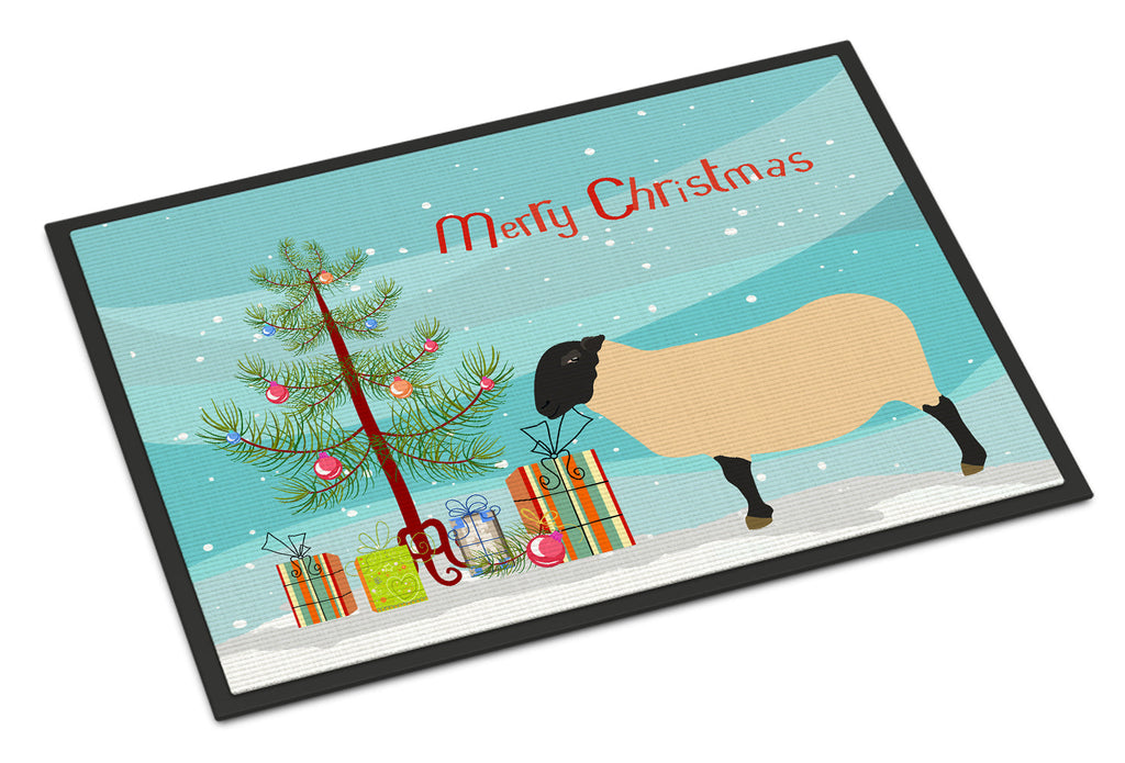 Suffolk Sheep Christmas Doormat Indoor Outdoor 24H X 36W Front Door Mat Rugs for Entryway, Non Slip Washable Low Pile,