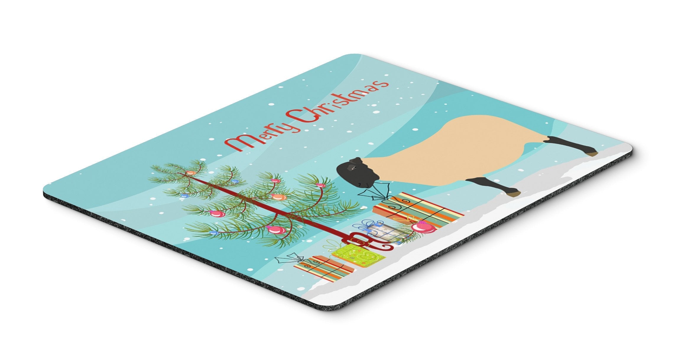 Suffolk Sheep Christmas Mouse Pad, Heat Resistant Trivet Hot Pad , Non Slip Rubber Desk Mat, Kitchen Counter Protector, Home Office Decor Gift