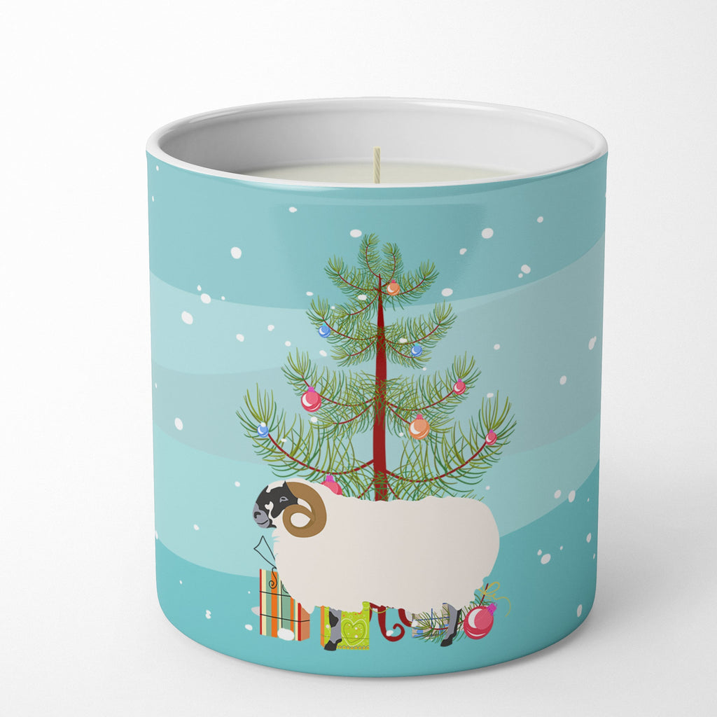 Scottish Blackface Sheep Christmas Decorative Soy Candle Nature Soy Wax Essential Oil Home Decor Ideal for Bedroom Kitchen Bath Office Gift, 10 oz