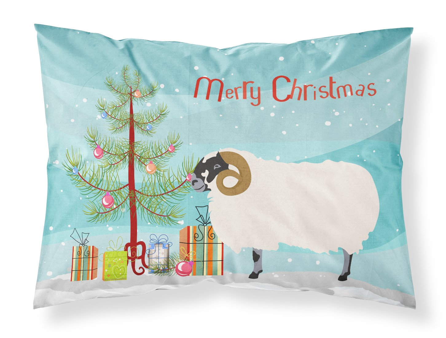 Scottish Blackface Sheep Christmas Standard Pillowcase Lightweight Super Soft Easy Care Decorative Artwork Pillowcase, Standard
