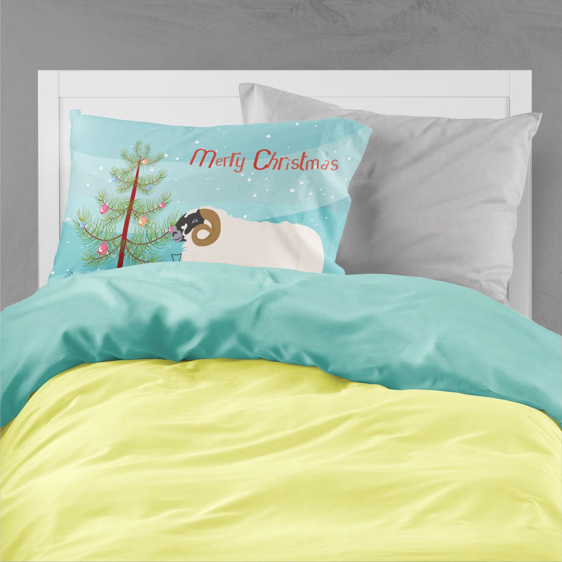 Scottish Blackface Sheep Christmas Standard Pillowcase Lightweight Super Soft Easy Care Decorative Artwork Pillowcase, Standard