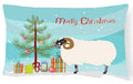 Scottish Blackface Sheep Christmas Decorative Throw Pillow 12x16 Indoor Outdoor Accent Cushion, Fabric Cover with Insert for Sofa, Bed, Porch & Living Room