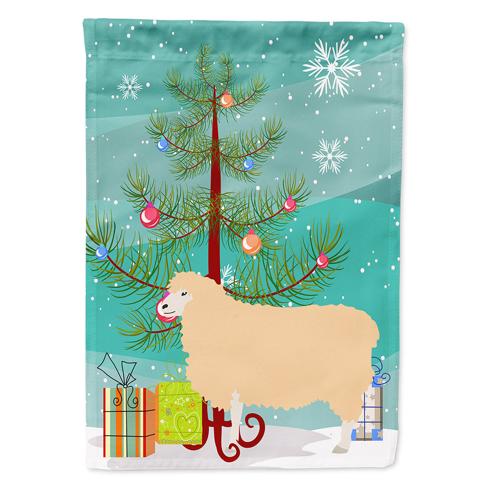English Leicester Longwool Sheep Christmas House Flag 28x40 Porch Sleeve Pole Decorative Outside Yard Banner Artwork Wall Hanging, Polyester