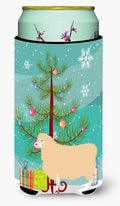 English Leicester Longwool Sheep Christmas Tall Boy Hugger Can Cooler Sleeve Machine Washable Drink Collapsible Insulator Beverage Insulated Holder