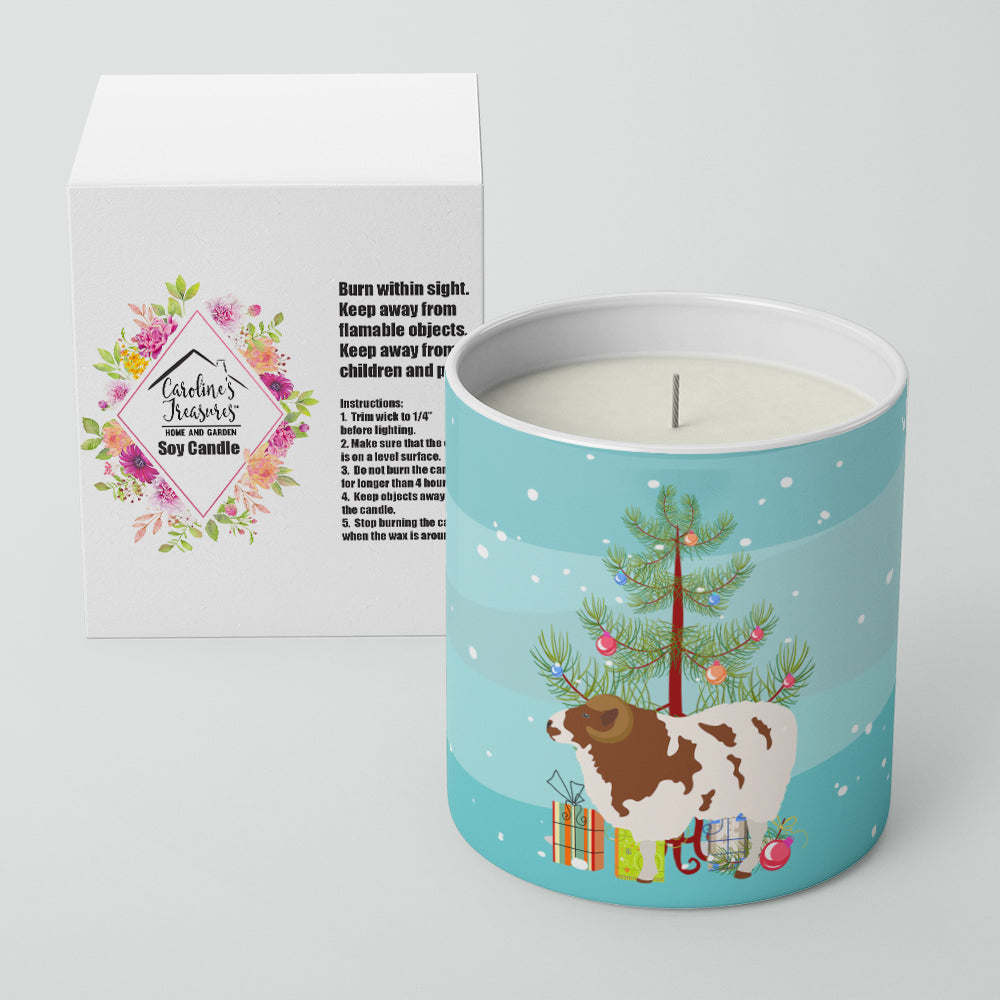Jacob Sheep Christmas Decorative Soy Candle Nature Soy Wax Essential Oil Home Decor Ideal for Bedroom Kitchen Bath Office Gift, 10 oz