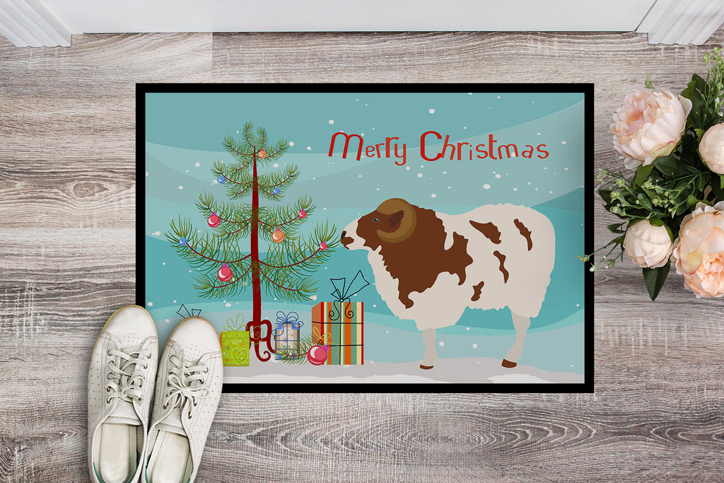 Jacob Sheep Christmas Doormat Indoor Outdoor 24H X 36W Front Door Mat Rugs for Entryway, Non Slip Washable Low Pile,